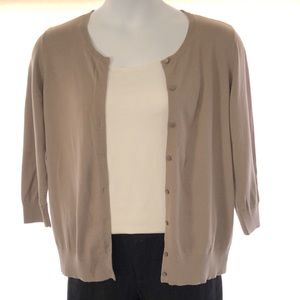Taupe 3/4 sleeve Loft Cardigan